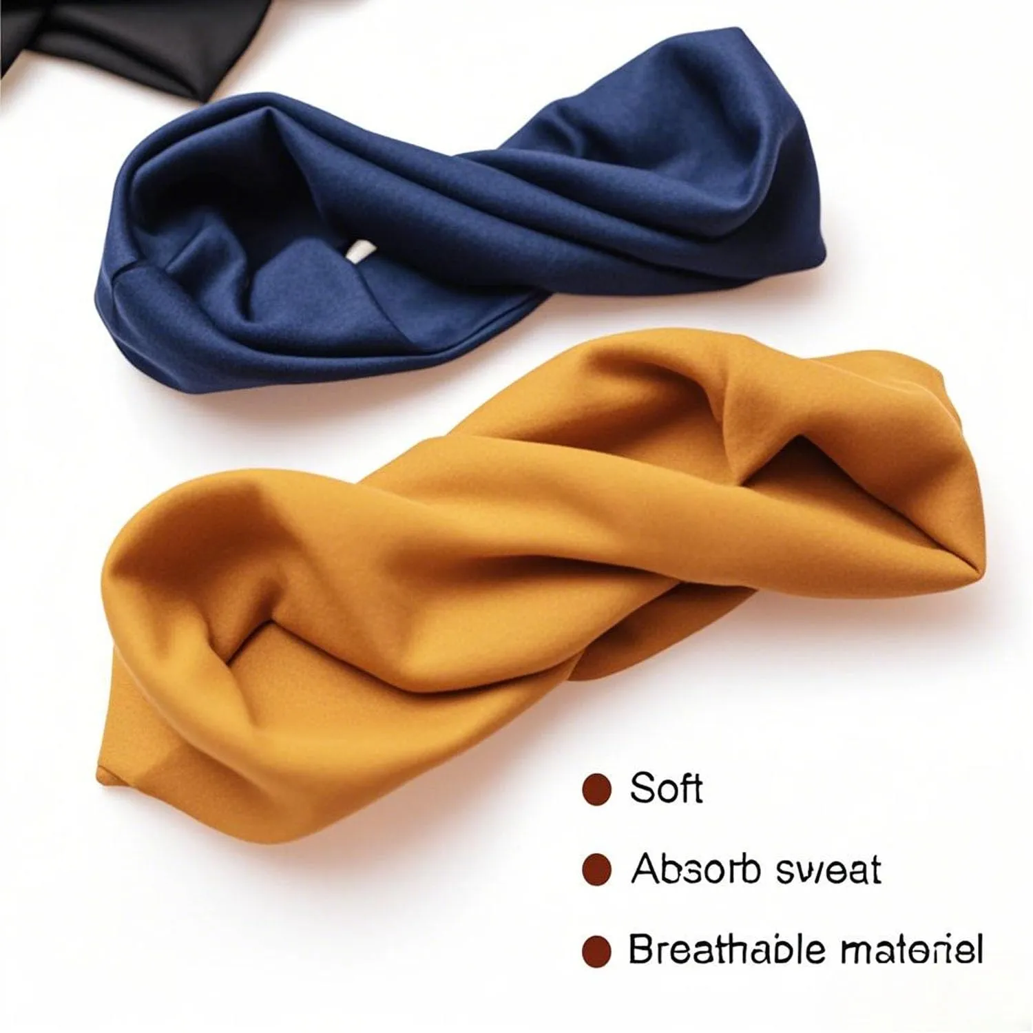6PCS Headbands for Women Non Slip - Fashion Elastic Sports Hair Bands for Women??s Hair - Soft Cotton Cloth Stretchy Headbands for Girls for Yoga Workout Exercise Running Sports (6colors-1)