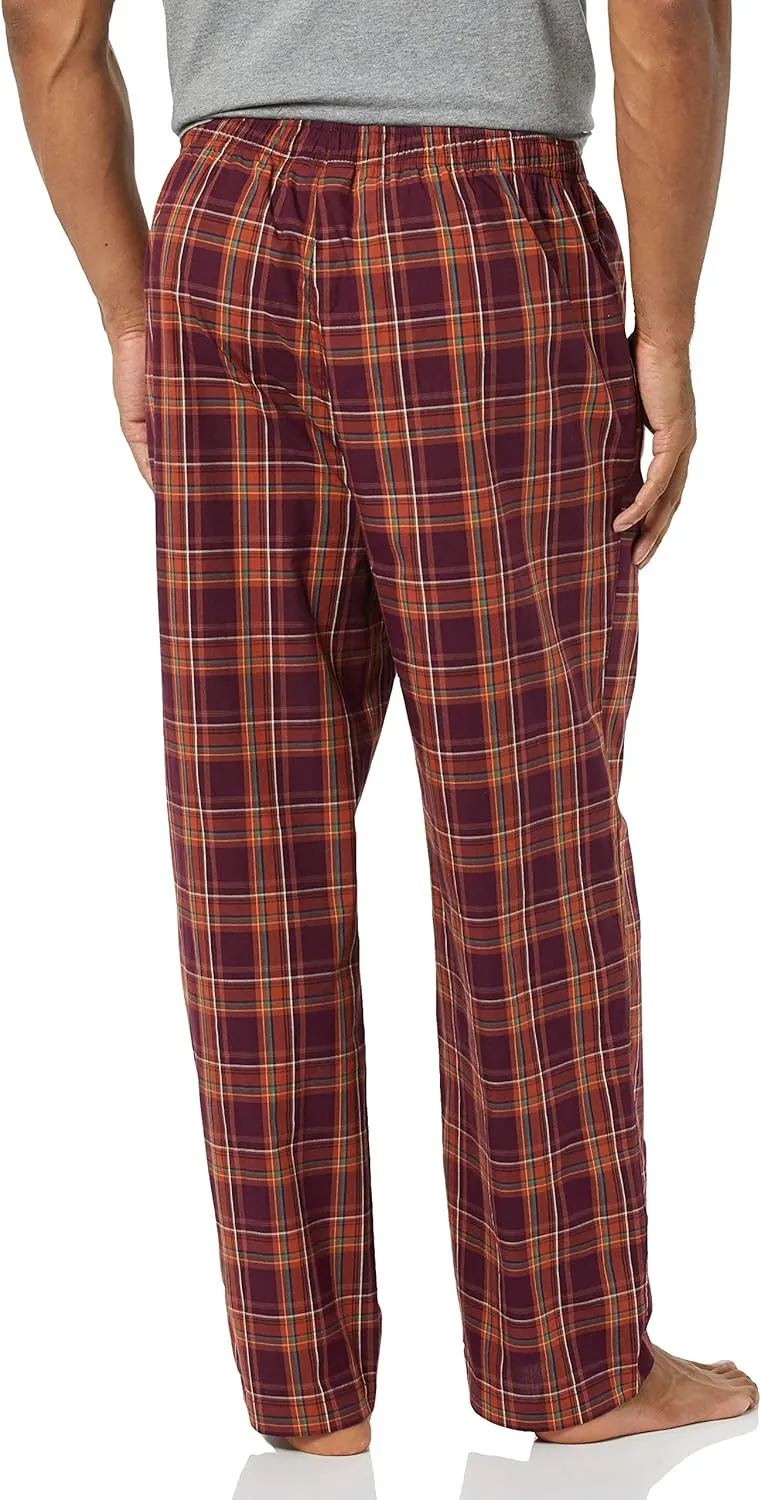 Amazon Essentials Men's Straight-Fit Woven Pajama Pant with Pockets