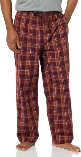 Amazon Essentials Men's Straight-Fit Woven Pajama Pant with Pockets
