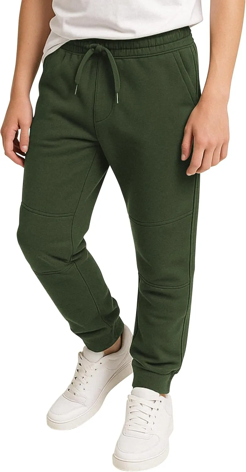 Andrew Scott Boys Fleece Joggers Pants | Multi Pack & Colors | Athletic Loose-fit Kids Sweatpants for Sports