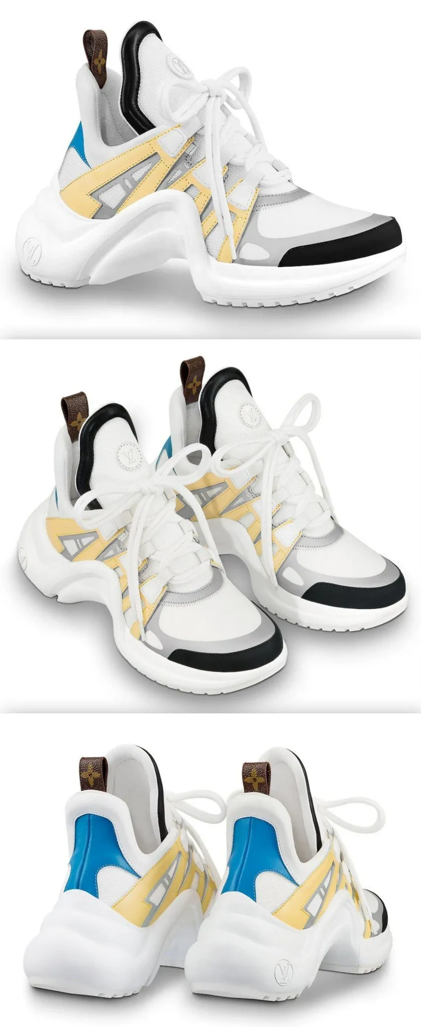 'Archlight' Sneakers, Yellow & Grey