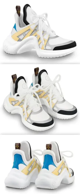 'Archlight' Sneakers, Yellow & Grey