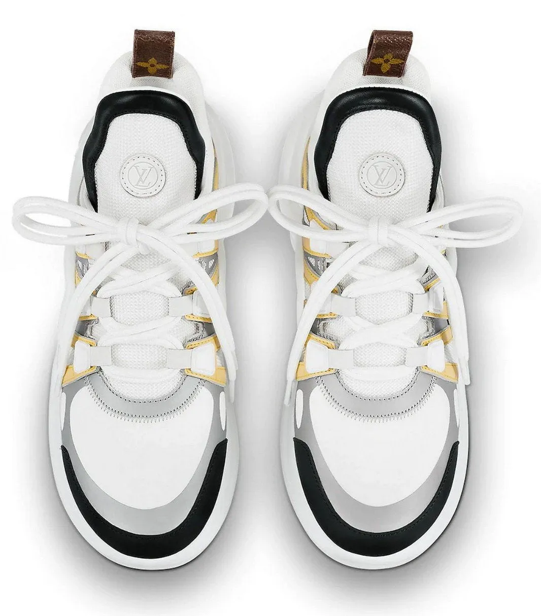 'Archlight' Sneakers, Yellow & Grey