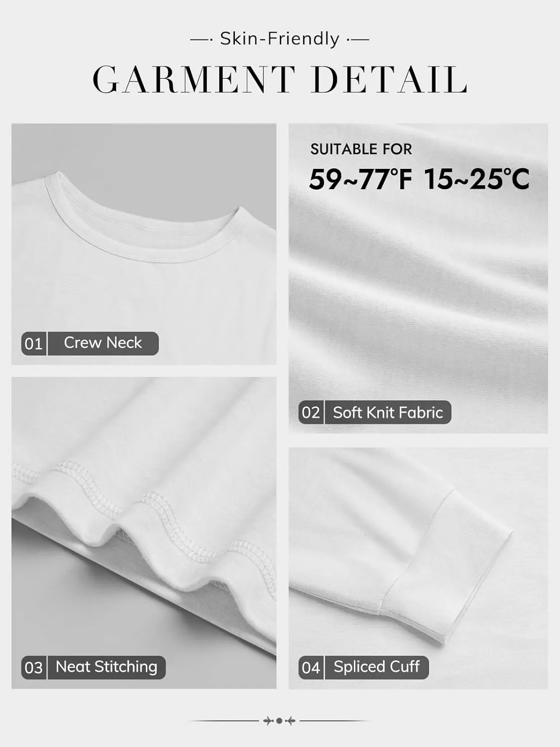 ATHMILE Women's Long Sleeve Shirts Casual Loose Fit Tees Solid Color Oversized Basic Tops Business Casual Outfits