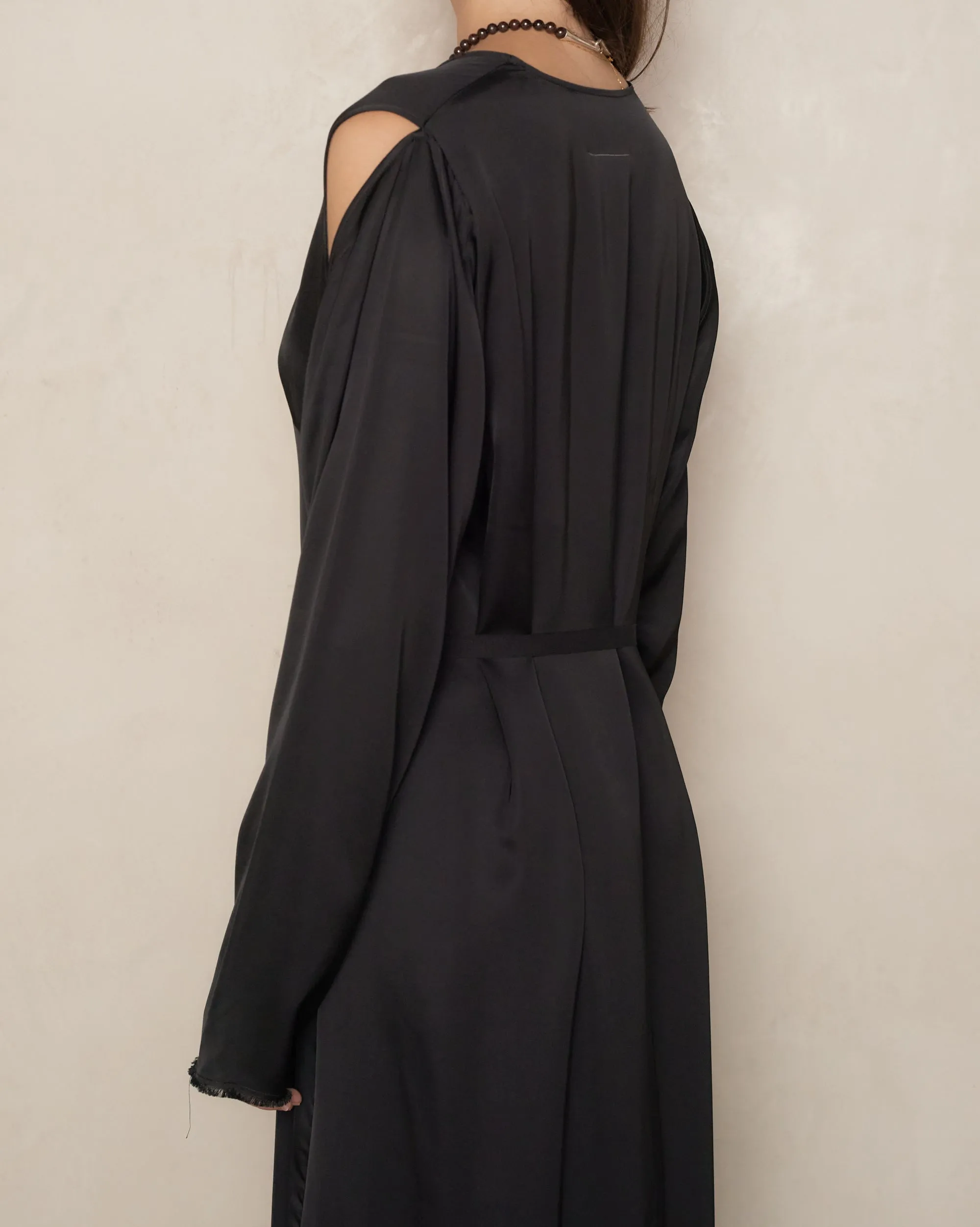 Black Long Sleeve Cut-Out Dress