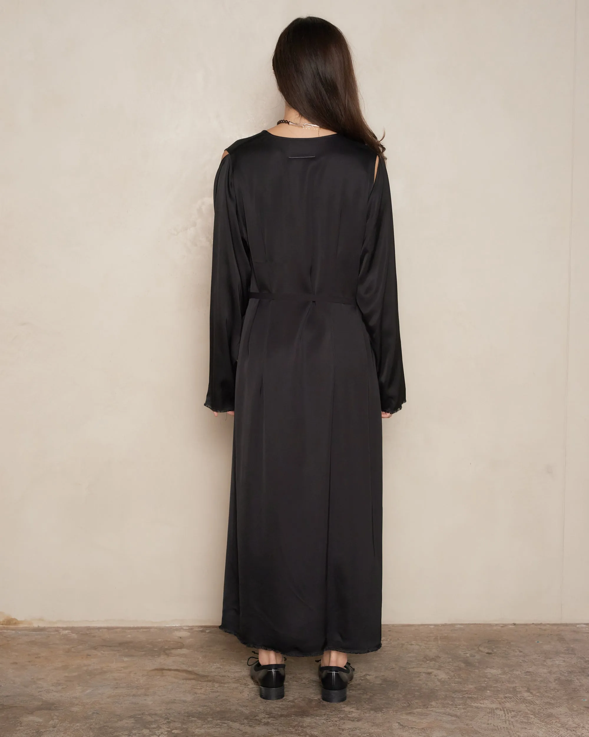 Black Long Sleeve Cut-Out Dress