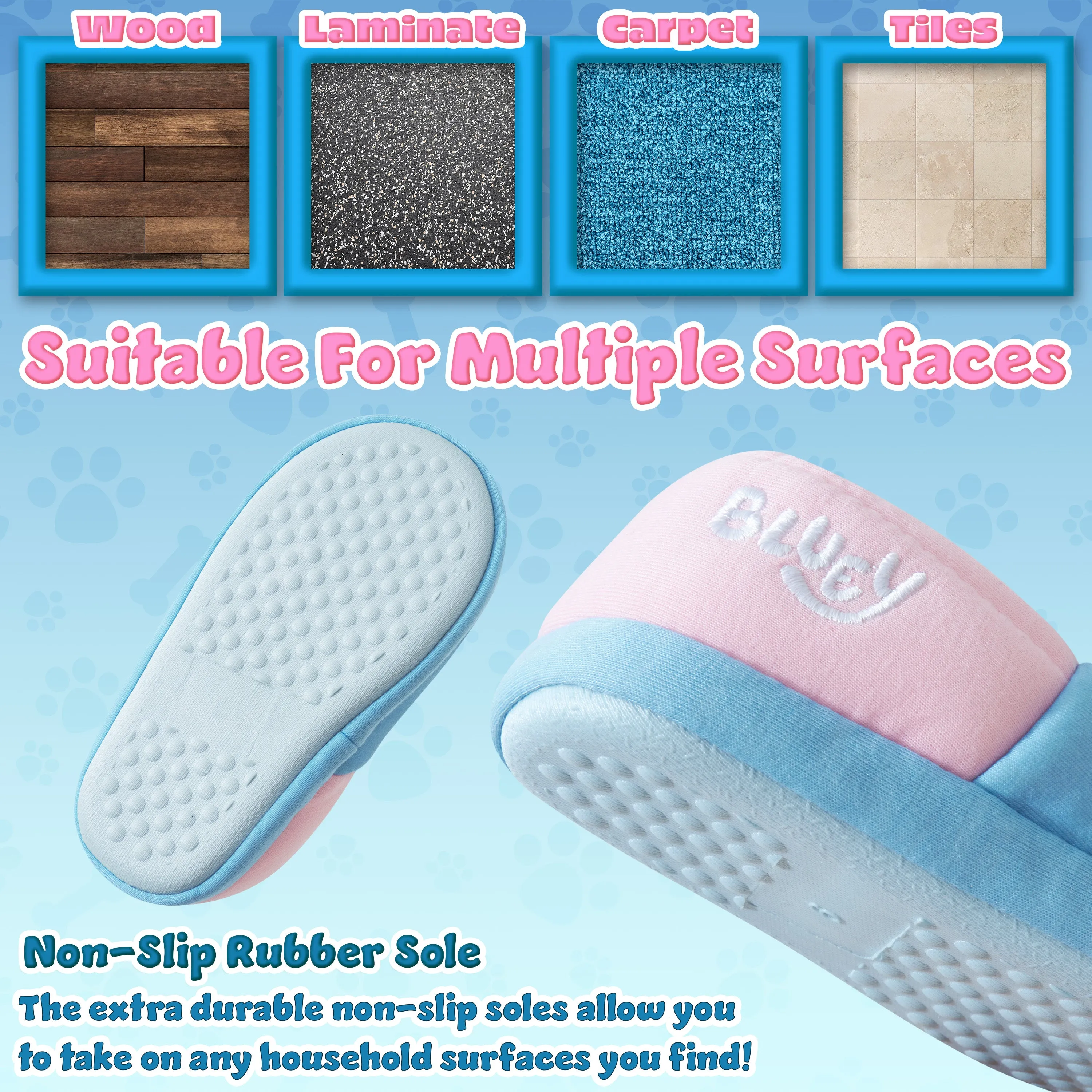 Bluey Shoes Slippers 3D Non-Slip - Bluey Warm Slippers for Kids