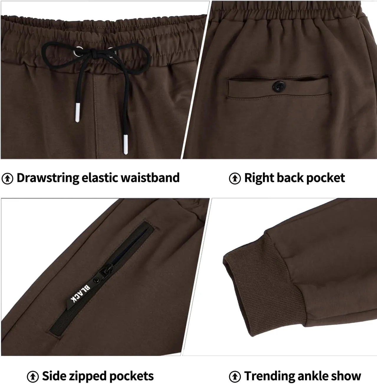 BUXKR Mens Casual Joggers Sweatpants for Jogging,Running or Athletic Activities