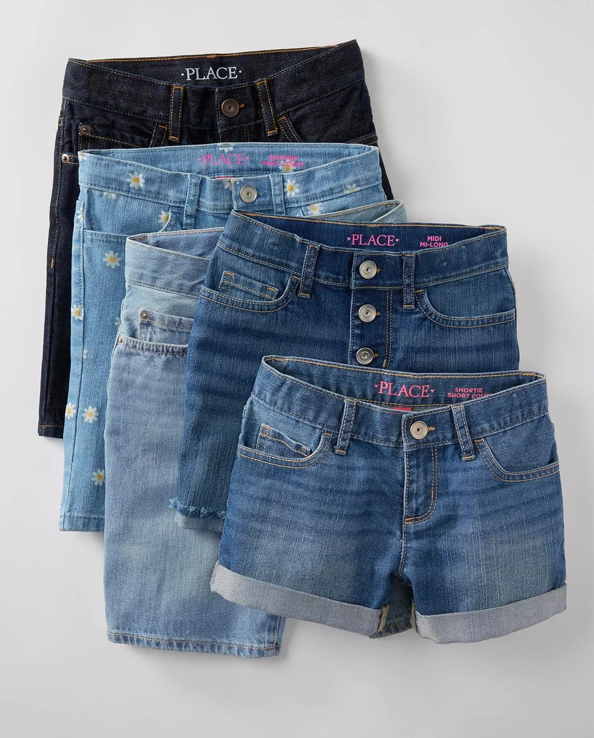 Denim Midi Shorts