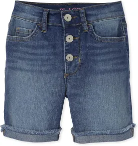 Denim Midi Shorts