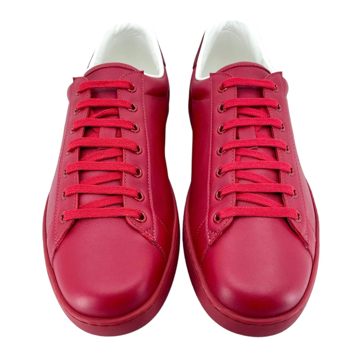 Gucci Ace Interlocking G Sneaker Low Hibiscus Red Pre-Owned