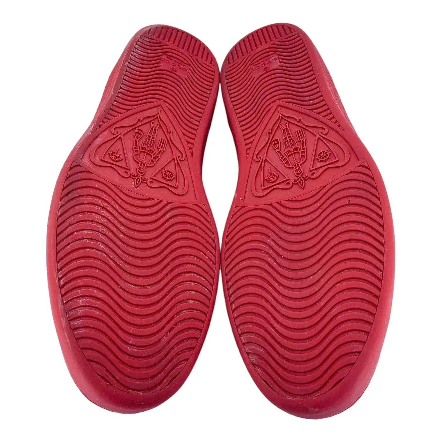 Gucci Ace Interlocking G Sneaker Low Hibiscus Red Pre-Owned
