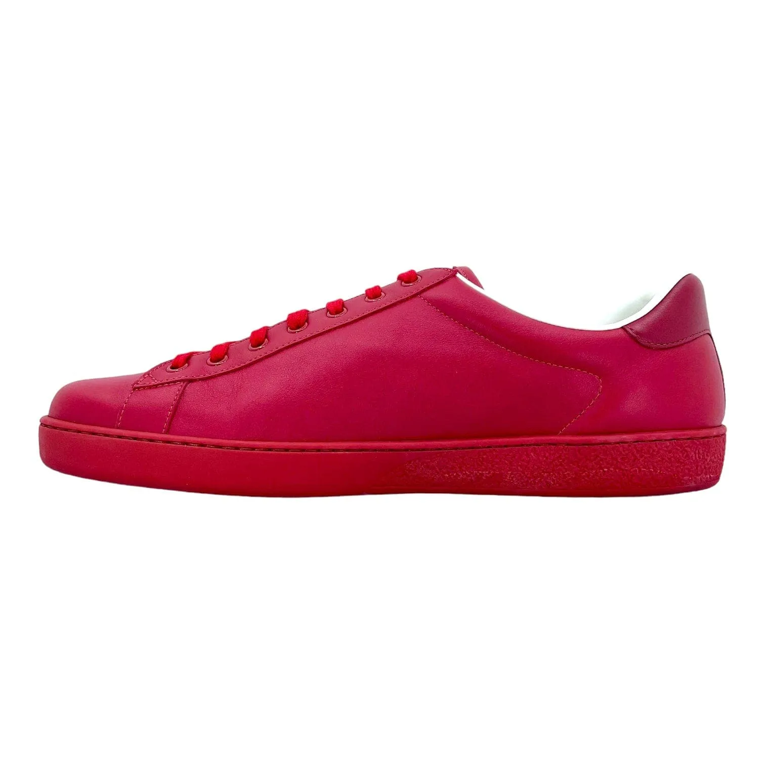 Gucci Ace Interlocking G Sneaker Low Hibiscus Red Pre-Owned