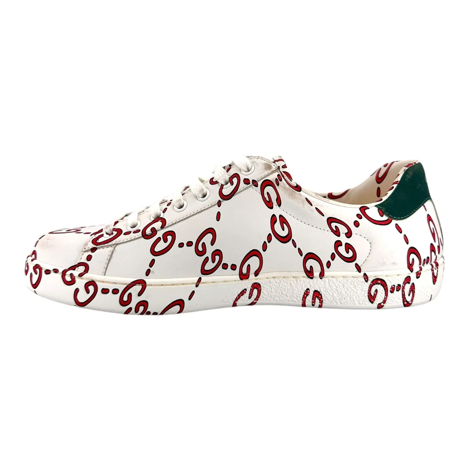 Gucci Ace Sneaker Low GG Motif White Pre-Owned