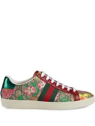 GUCCI ACE WEB GG SUPREME FLORA PRINT SNEAKER