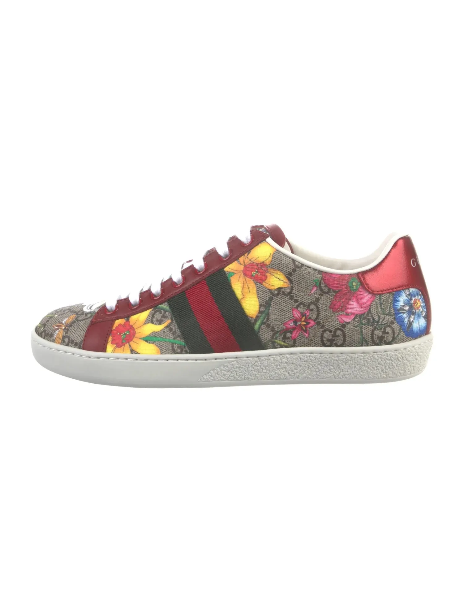 GUCCI ACE WEB GG SUPREME FLORA PRINT SNEAKER