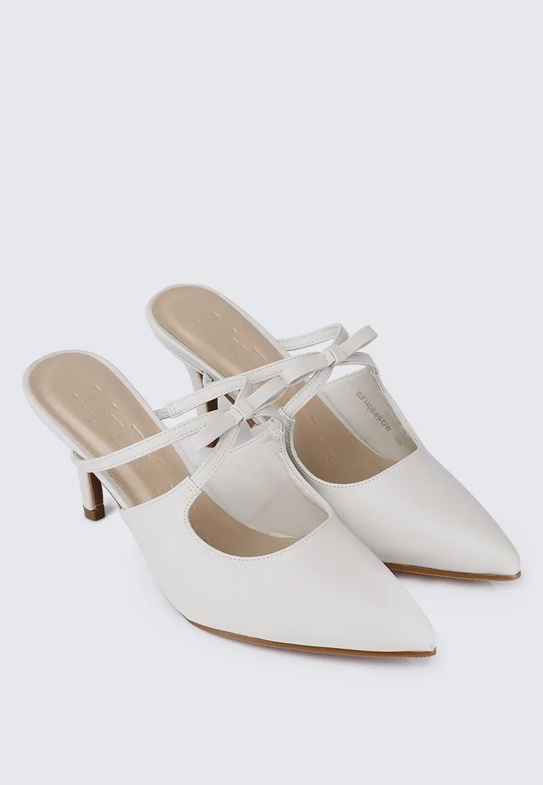 Levia Comfy Heels In Off White