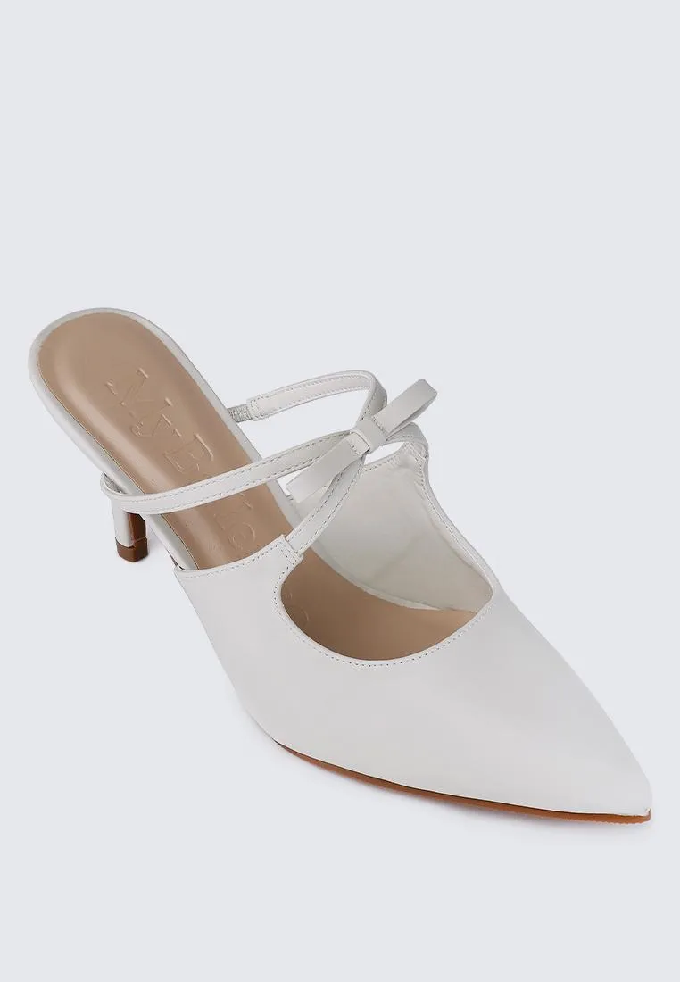 Levia Comfy Heels In Off White