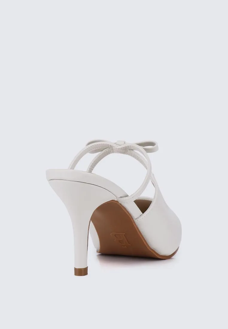 Levia Comfy Heels In Off White