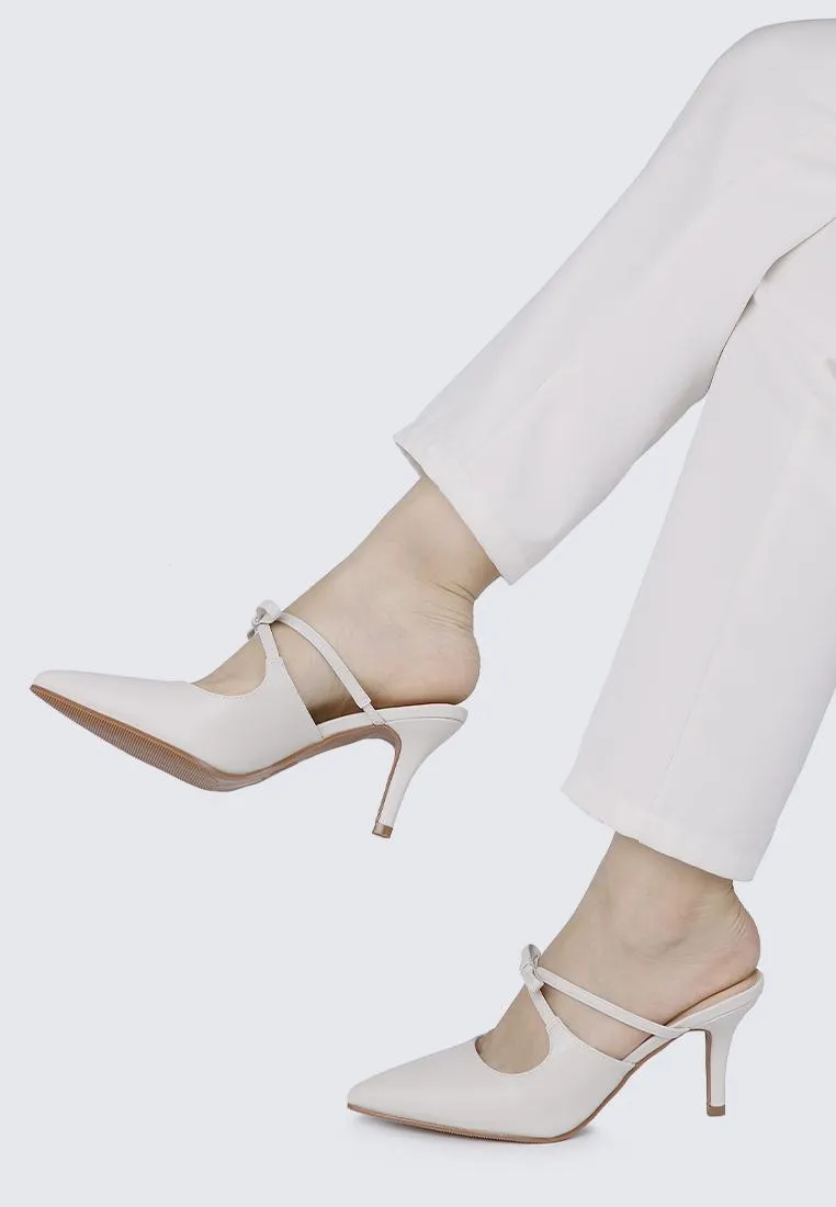Levia Comfy Heels In Off White