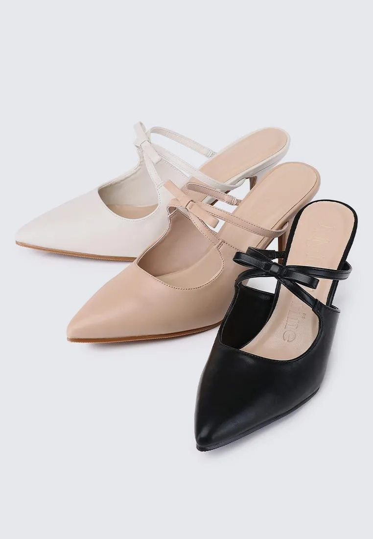 Levia Comfy Heels In Off White