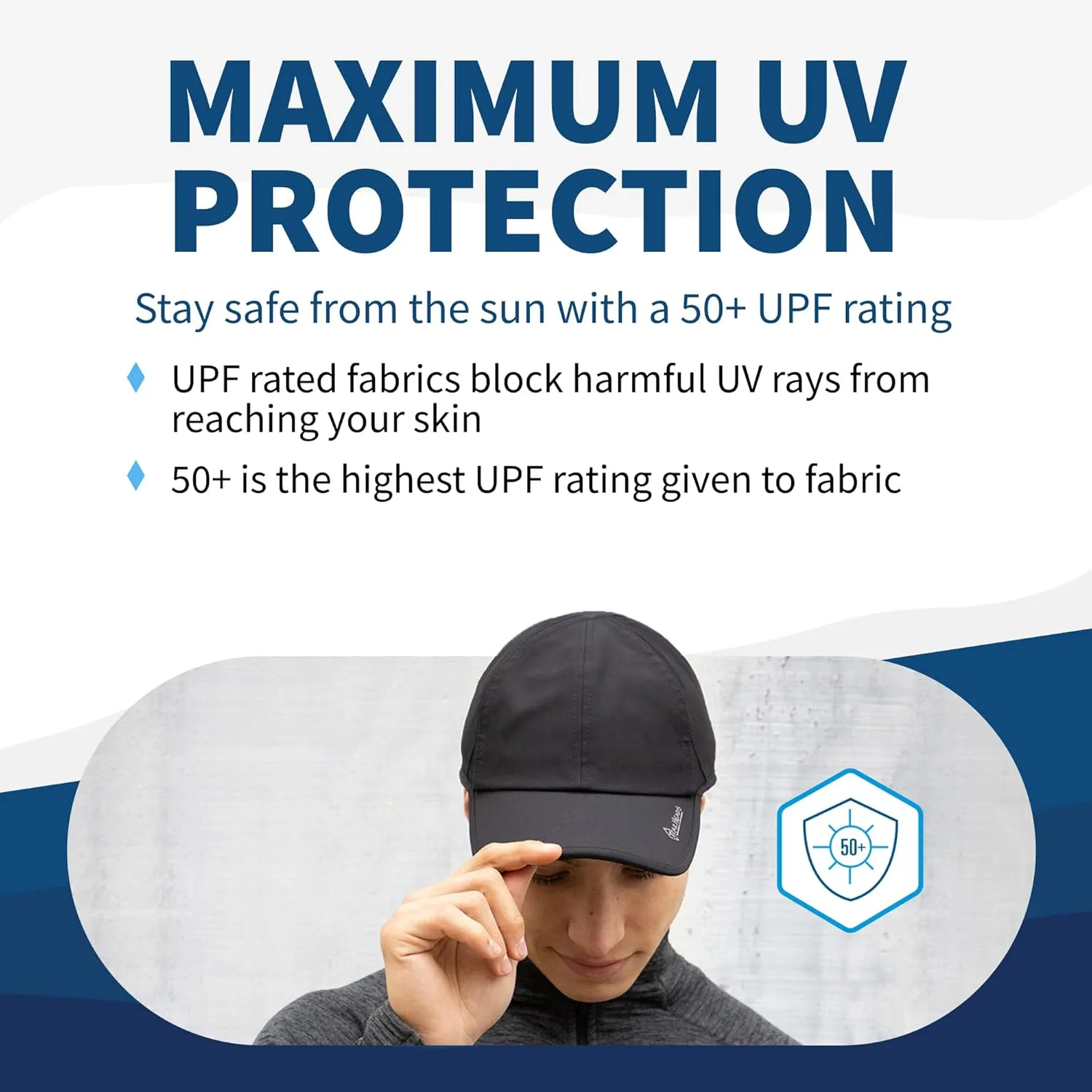 TrailHeads Men??s Running Hat with UV Protection | Quick Dry Sports Hats for Men | UPF 50 Hats | Summer Hats for Men